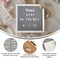 Flash Furniture 10x10 White Wash Wood Frame Letter Board-Gray Felt HGWA-FB10-WHWSH-GG - alternate 10